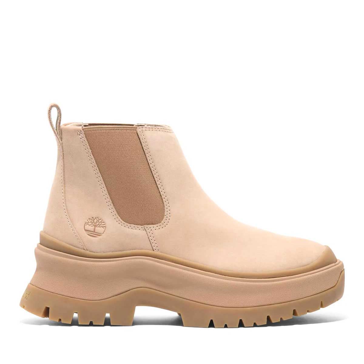 Timberland Womens Roxie Lane Chelsea EN7 Light Beige Nubuck